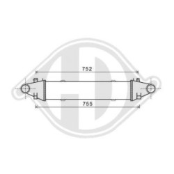Intercooler DCA1071 for MERCEDES C-CLASS