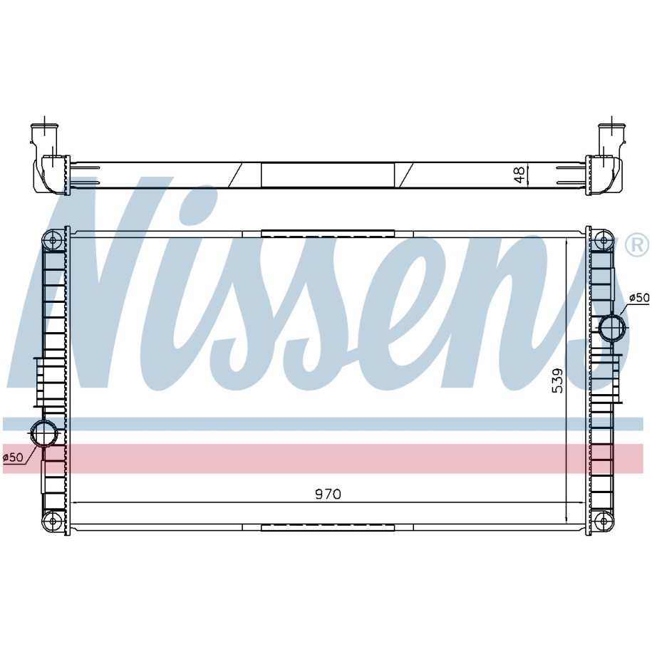 Engine Cooling Heat Exchanger - Nissens 65468A