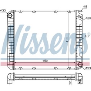 Engine Cooling Heat Exchanger - Nissens 65545A