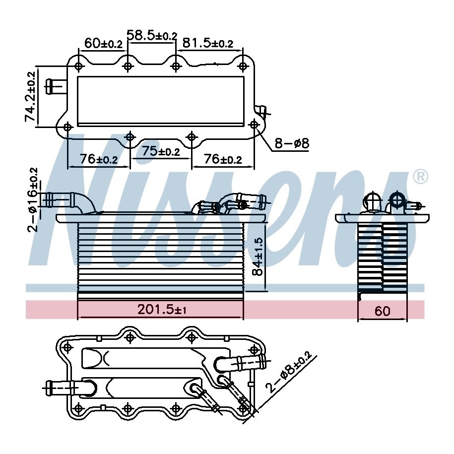 Charge Air Cooling Heat Exchanger - Nissens 96122