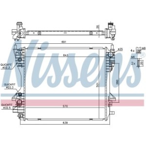 Engine Cooling Heat Exchanger - Nissens 66709