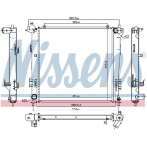 Engine Cooling Heat Exchanger - Nissens 67077