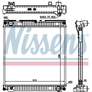 Engine Cooling Heat Exchanger - Nissens 67224A