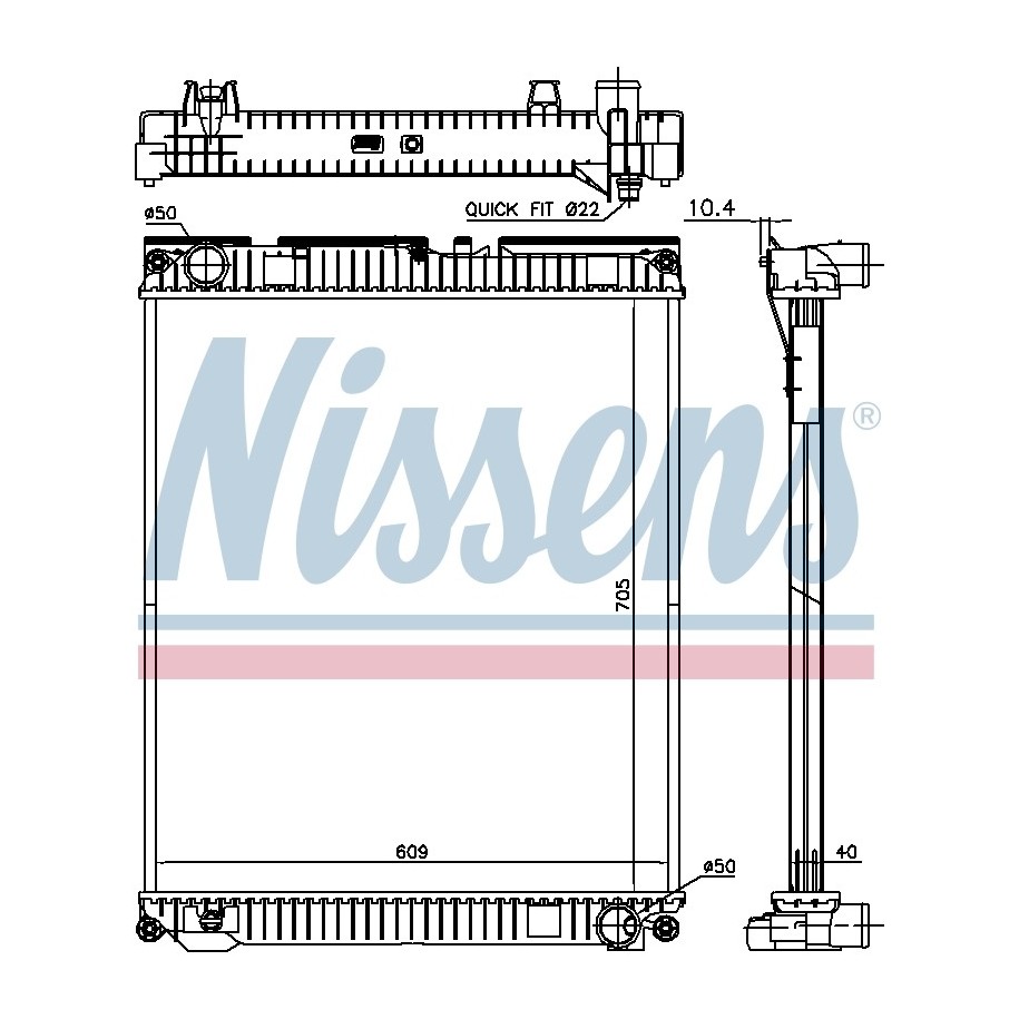 Engine Cooling Heat Exchanger - Nissens 67227