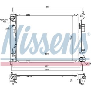 Engine Cooling Heat Exchanger - Nissens 67604