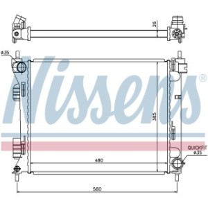 Engine Cooling Heat Exchanger - Nissens 67611
