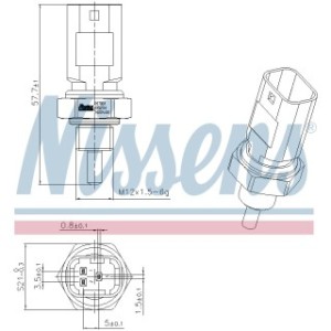 Coolant Temperature Sensor Sensor - Nissens 207001