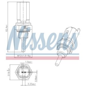 Coolant Temperature Sensor Sensor - Nissens 207004