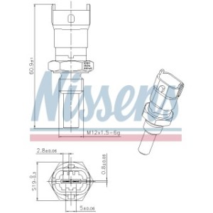 Coolant Temperature Sensor Sensor - Nissens 207019