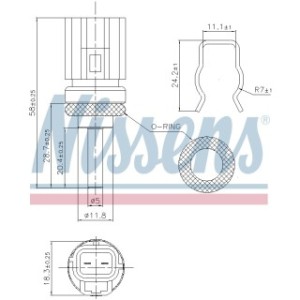 Coolant Temperature Sensor Sensor - Nissens 207020