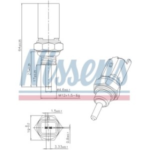 Coolant Temperature Sensor Sensor - Nissens 207034