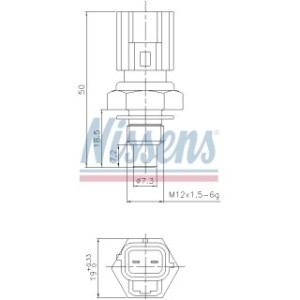 Coolant Temperature Sensor Sensor - Nissens 207043