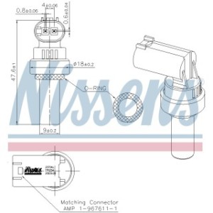 Coolant Temperature Sensor Sensor - Nissens 207046