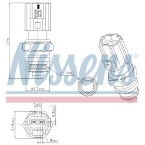 Coolant Temperature Sensor Sensor - Nissens 207048