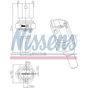 Coolant Temperature Sensor Sensor - Nissens 207052