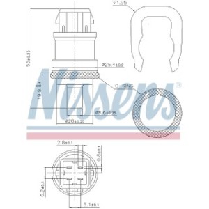 Coolant Temperature Sensor Sensor - Nissens 207061