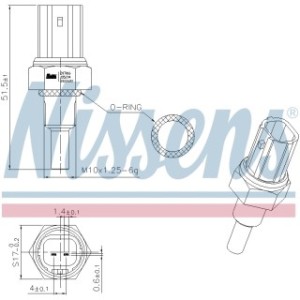 Coolant Temperature Sensor Sensor - Nissens 207066