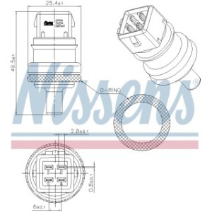 Coolant Temperature Sensor Sensor - Nissens 207090