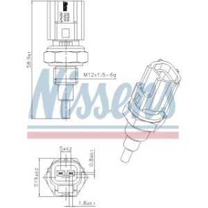 Coolant Temperature Sensor Sensor - Nissens 207098