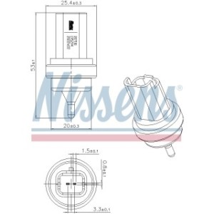 Coolant Temperature Sensor Sensor - Nissens 207101