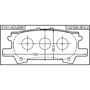 Brake Pad Set Disc Brake - FEBEST 0101ACU20R