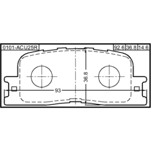 Brake Pad Set Disc Brake - FEBEST 0101ACU25R