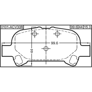 Brake Pad Set Disc Brake - FEBEST 0101ACV30R