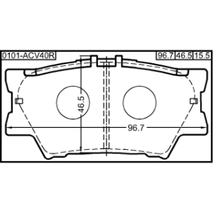 Brake Pad Set Disc Brake - FEBEST 0101ACV40R