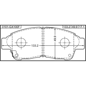 Brake Pad Set Disc Brake - FEBEST 0101GX100F