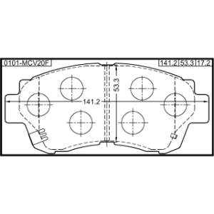 Brake Pad Set Disc Brake - FEBEST 0101MCV20F