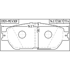 Brake Pad Set Disc Brake - FEBEST 0101MCV30F