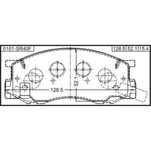 Brake Pad Set Disc Brake - FEBEST 0101SR40F
