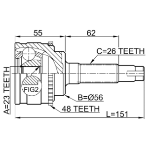 Joint Kit Drive Shaft - FEBEST 0110037A48