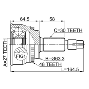 Joint Kit Drive Shaft - FEBEST 0110060A48