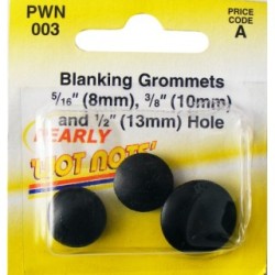 Blanking Grommets Black Assorted 8 10 & 13mm