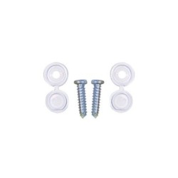 NUMBER PLATE FITTINGS WHITE