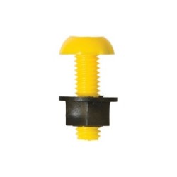 NUMBER PLATE SCREW/NUT YELLOW