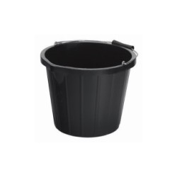 BLACK BUCKET 15L - METAL HANDLE