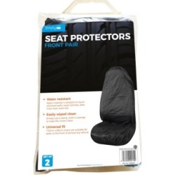 PAIR BLACK WATER RESISTANT SEAT PROTECTORS