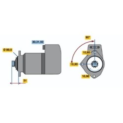 Starter Motor BOSCH 0986011480 OE 01163558