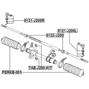 Tie Rod End - FEBEST 0121J200L