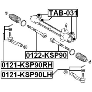Tie Rod End - FEBEST 0121KSP90LH