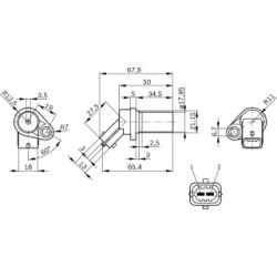Crankshaft Pulse Sensor BOSCH 0261210151 for CHRYSLER