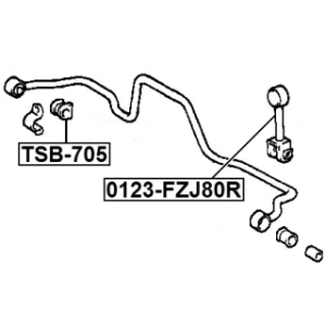 Link Coupling Rod Stabiliser Bar - FEBEST 0123FZJ80R