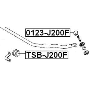 Link Coupling Rod Stabiliser Bar - FEBEST 0123J200F