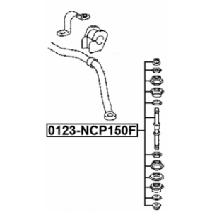 Link Coupling Rod Stabiliser Bar - FEBEST 0123NCP150F