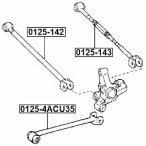 Control Trailing Arm Wheel Suspension - FEBEST 0125142