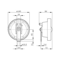 Trumpet Horn BOSCH 0320226002 OE 0740974