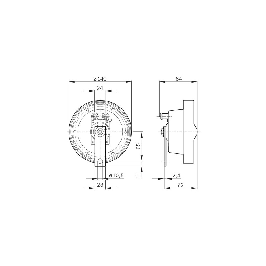 Trumpet Horn BOSCH 0320223002 for BMW