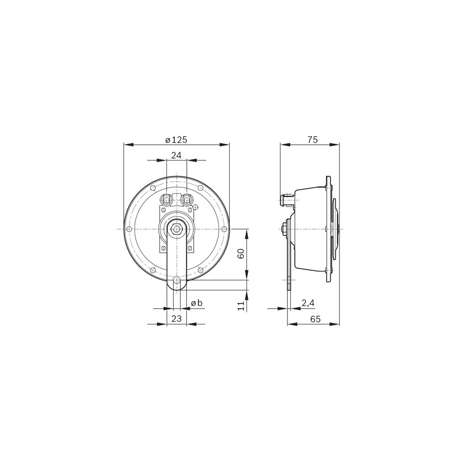 Trumpet Horn BOSCH 0320226010 OE 0740974